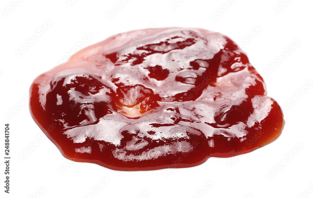 Mixed fruit marmalade isolated on white background Mixed fruit marmalade isolated on white background