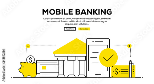 MOBILE BANKING BANNER CONCEPT