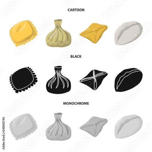 Vector design of products  and cooking icon. Collection of products  and appetizer vector icon for stock.