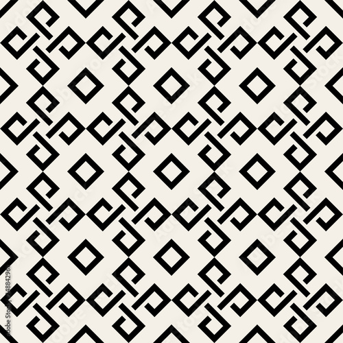 Abstract geometric weave pattern with lines, squares. Seamless vector background.