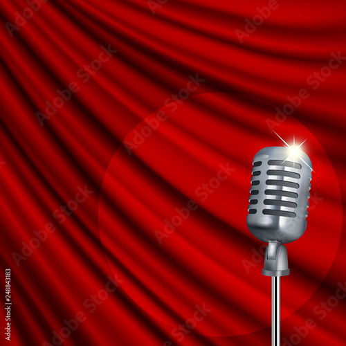 Theater stage  with microphone