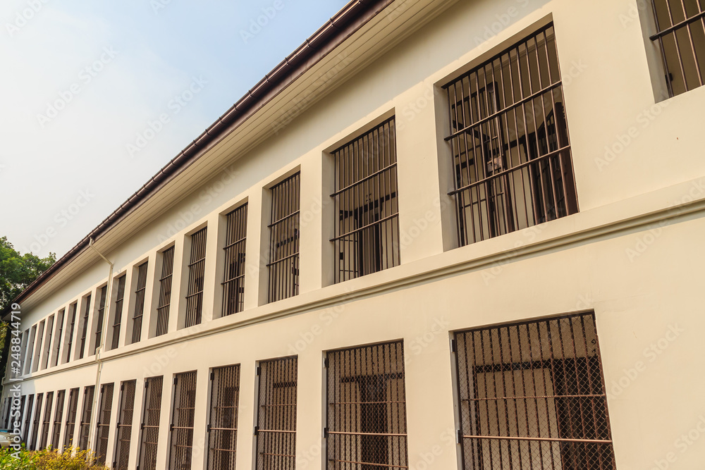An old convicts jail in Bangkok, Thailand. At present, this prison is the public park named An old convicts jail in Bangkok, Thailand. At present, this prison is the public park named