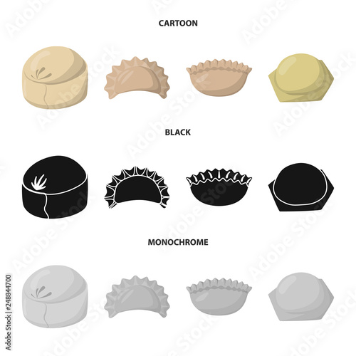 Vector illustration of products  and cooking logo. Collection of products  and appetizer stock symbol for web.