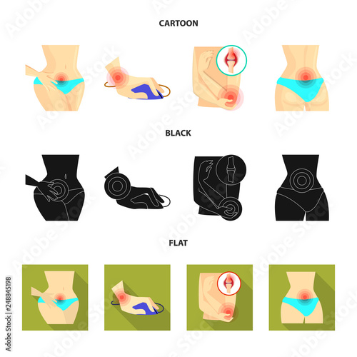 Vector illustration of hospital and rendering icon. Collection of hospital and help stock symbol for web.