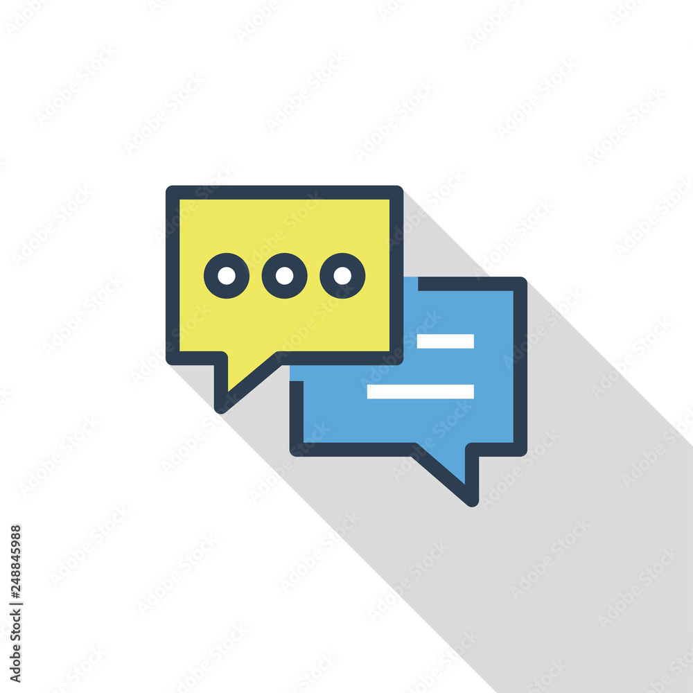 Speech Bubble Flat Icon Concept Speech Bubble Flat Icon Concept