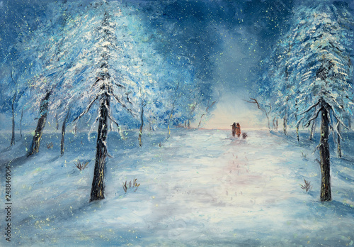 Walking in the snow