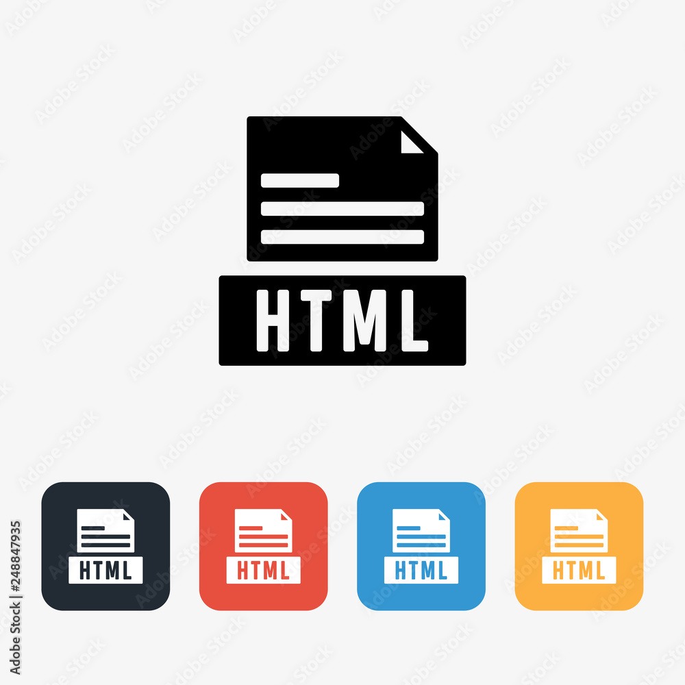 HTML Page Fill Icon Concept HTML Page Fill Icon Concept