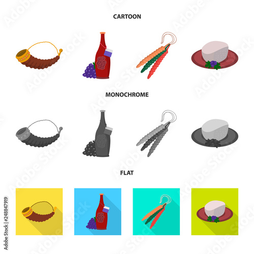 Vector illustration of culture and sightseeing sign. Collection of culture and originality vector icon for stock.