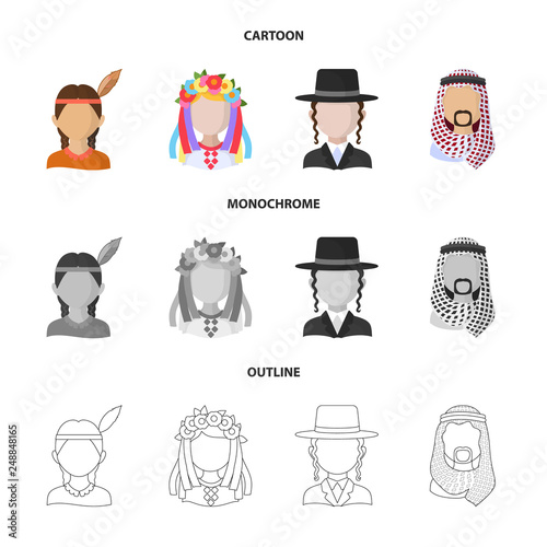Vector illustration of imitator and resident sign. Set of imitator and culture stock symbol for web.