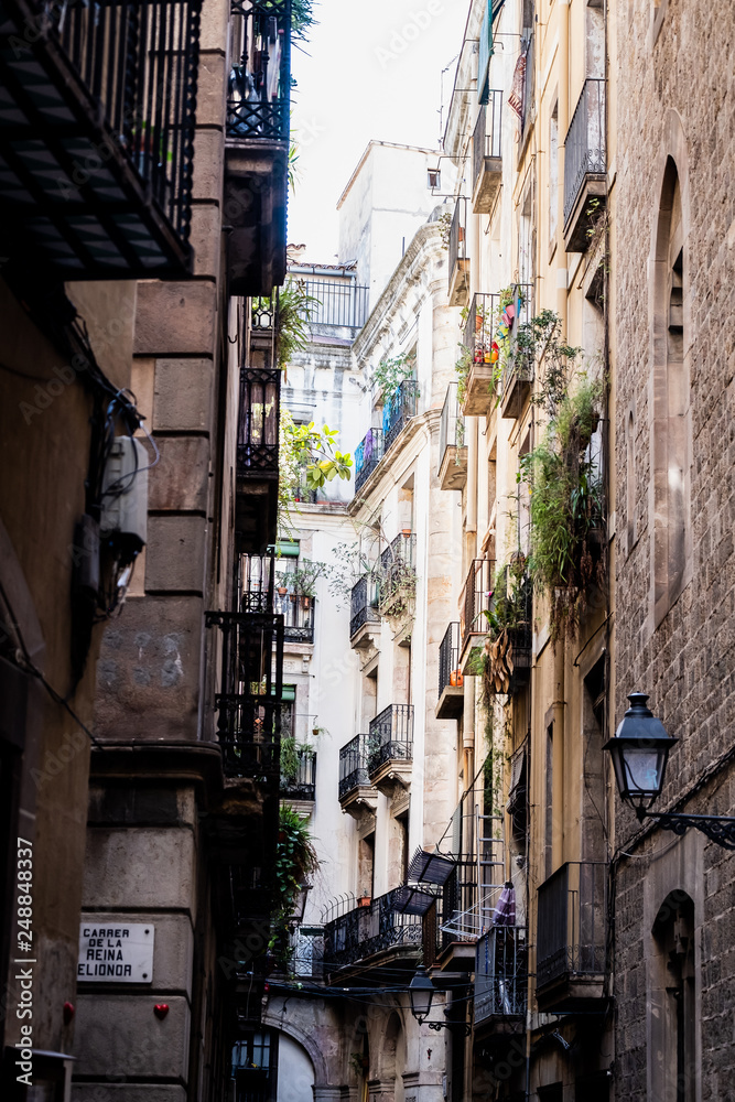 Ruelle du quartier gothique de Barcelone, Espagne