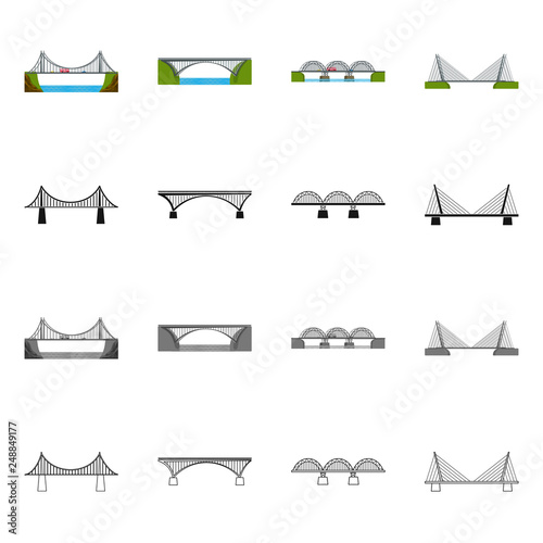 Vector design of connection and design logo. Set of connection and side stock symbol for web.