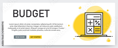 BUDGET BANNER CONCEPT