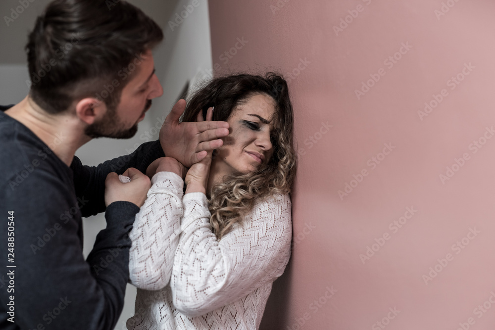 After a long night of drinking husband starts hitting his wife After a long night of drinking husband starts hitting his wife