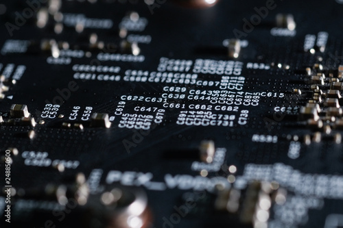 Royalty high quality free stock photo of close up an electronic circuit board