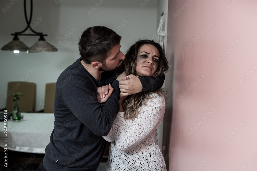 After a long night of drinking husband starts hitting his wife After a long night of drinking husband starts hitting his wife