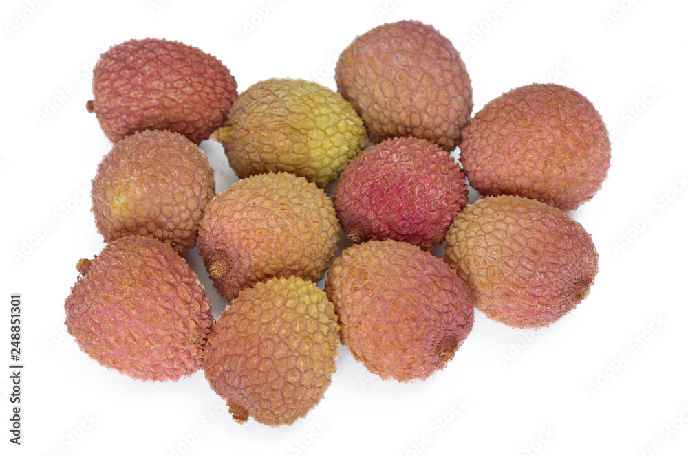 Litchi on white background Litchi on white background