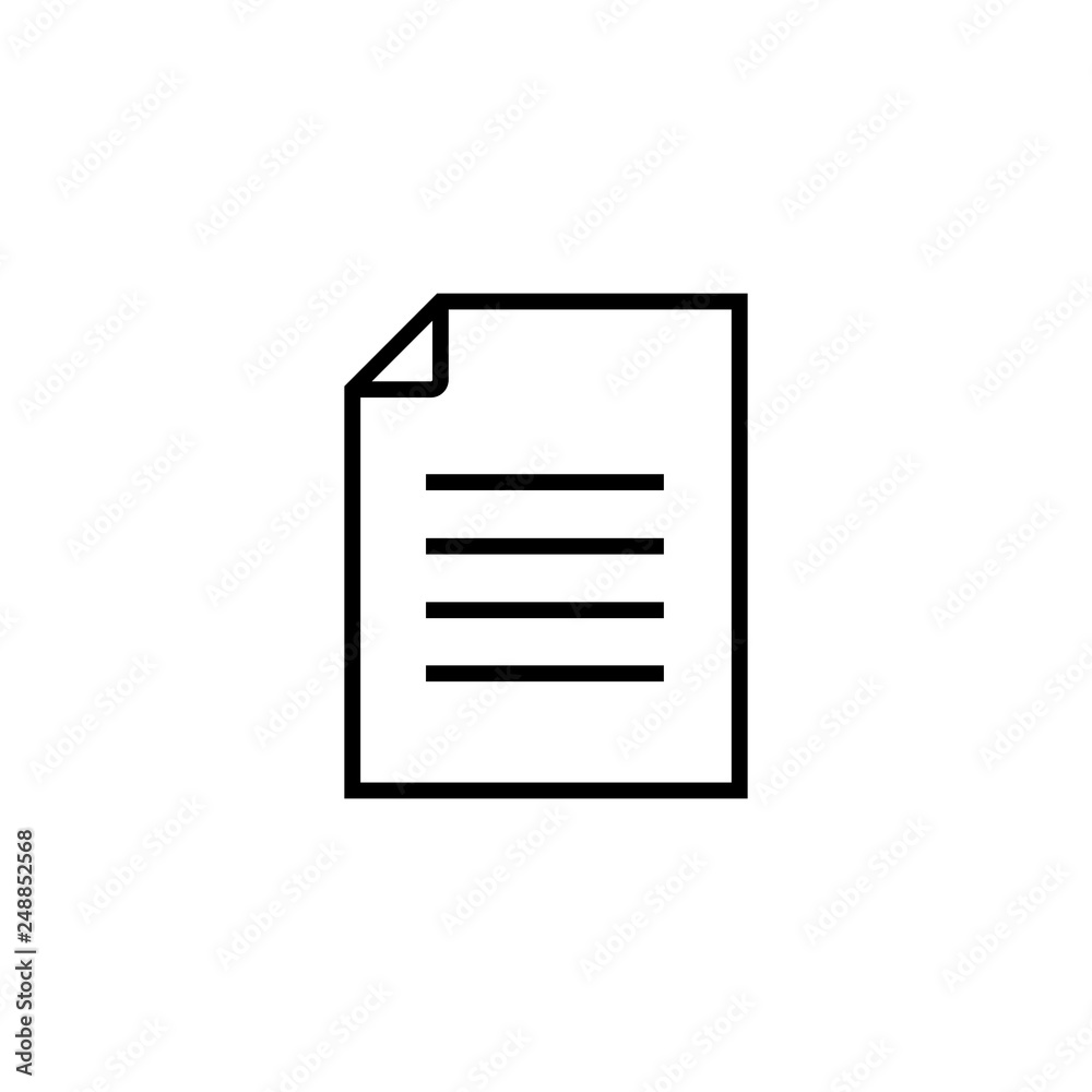 document icon. Page icon. File icon symbol vector document icon. Page icon. File icon symbol vector