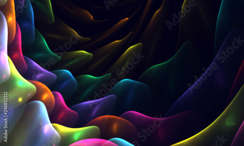 Abstract cosmic swirl for art projects. 3D illustration