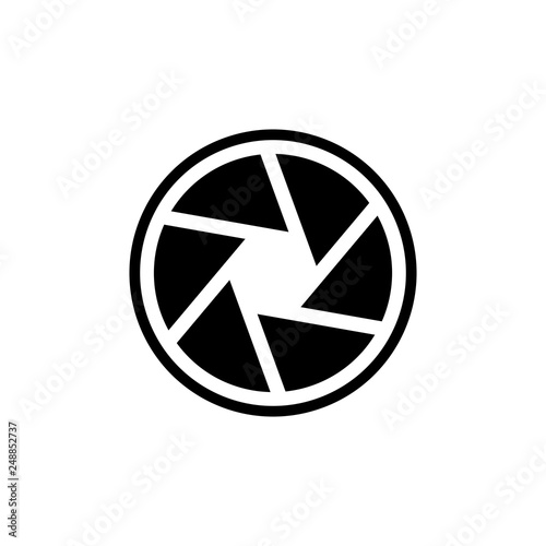 Lens icon symbol vector