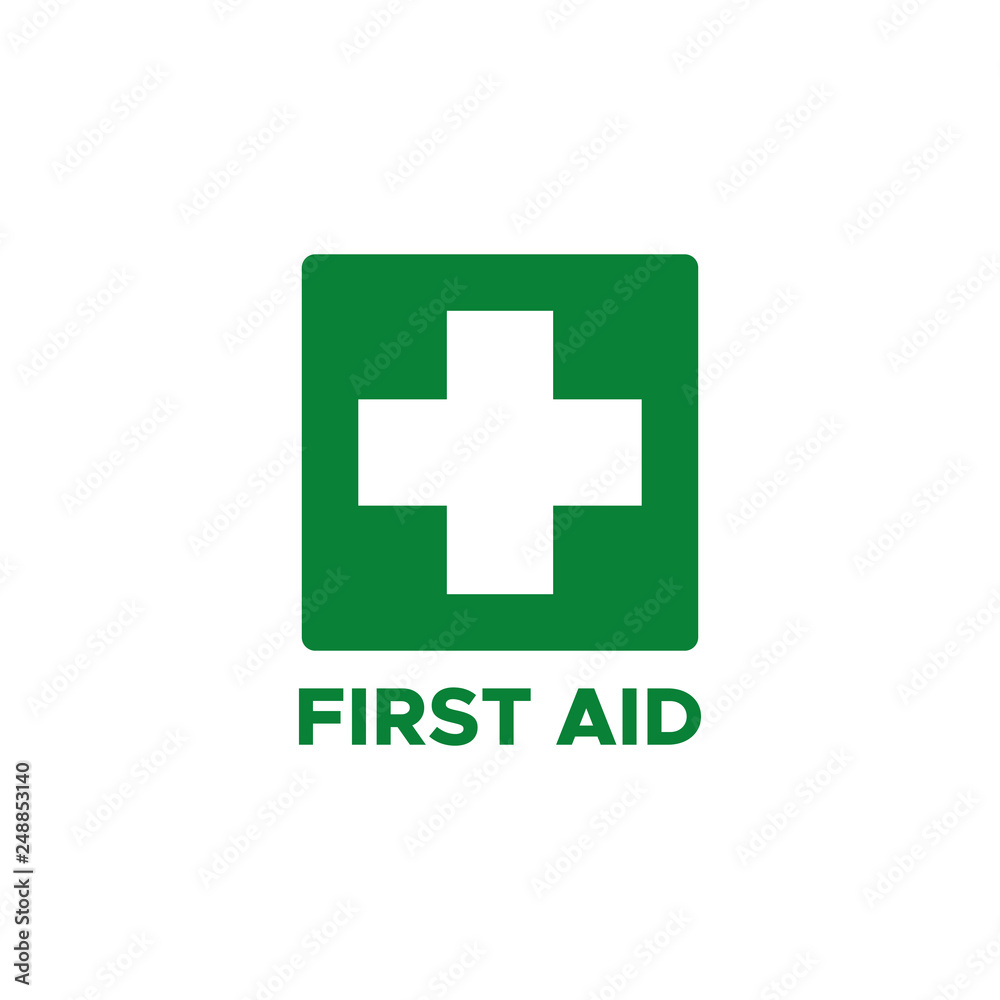 Fototapeta premium first aid icon symbol vector