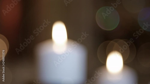 2 Out of focus candles blurry