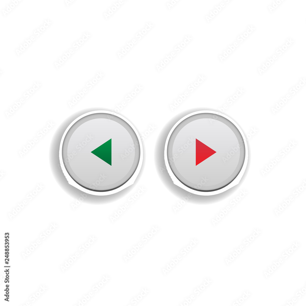 Direction buttons colored sticker icon. Elements of music player in color icons. Simple icon for websites, web design, mobile app, info graphics Direction buttons colored sticker icon. Elements of music player in color icons. Simple icon for websites, web design, mobile app, info graphics