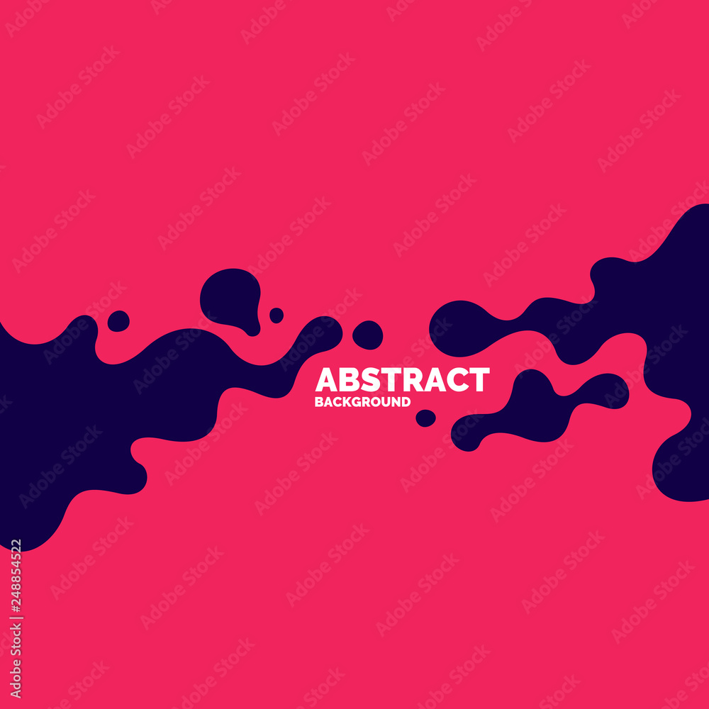 Poster with dynamic waves. Vector illustration in minimal style Poster with dynamic waves. Vector illustration in minimal style