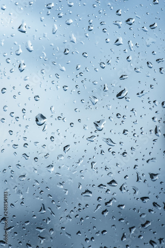 Drops on the glass background