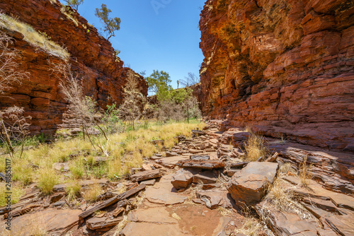 hiking down in weano gorge in karijini national park, western australia 71 photo