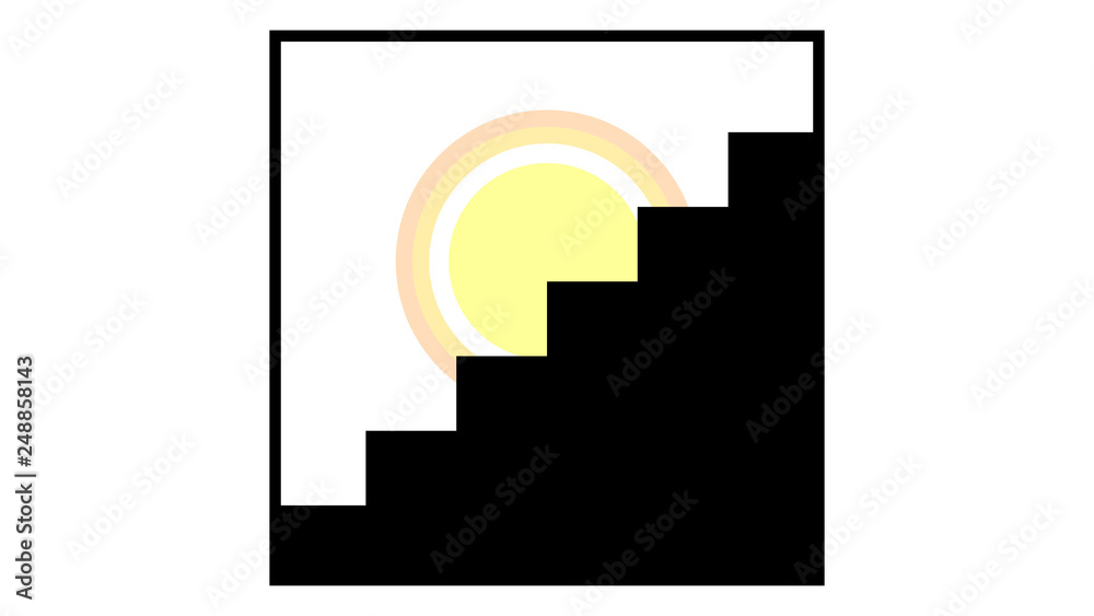 Stairs icon vector design. Stairs logo