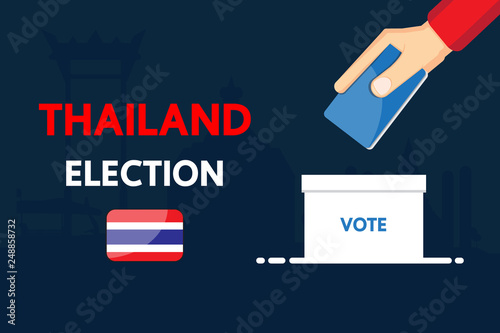 Thailand election vector design 2019.