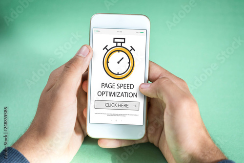 PAGE SPEED OPTIMIZATION CONCEPT ON SCREEN