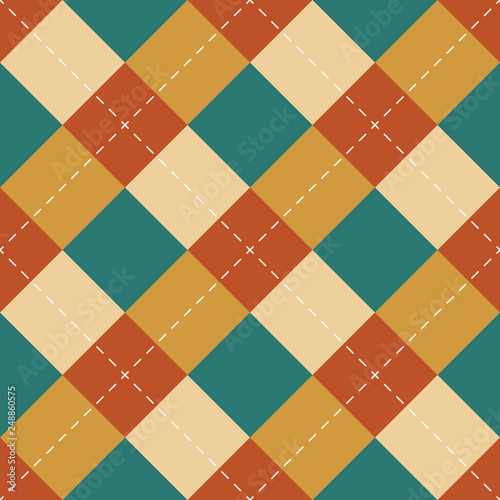 Seamless repeating background of squares and dashed lines