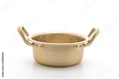 empty golden pot in Korean style