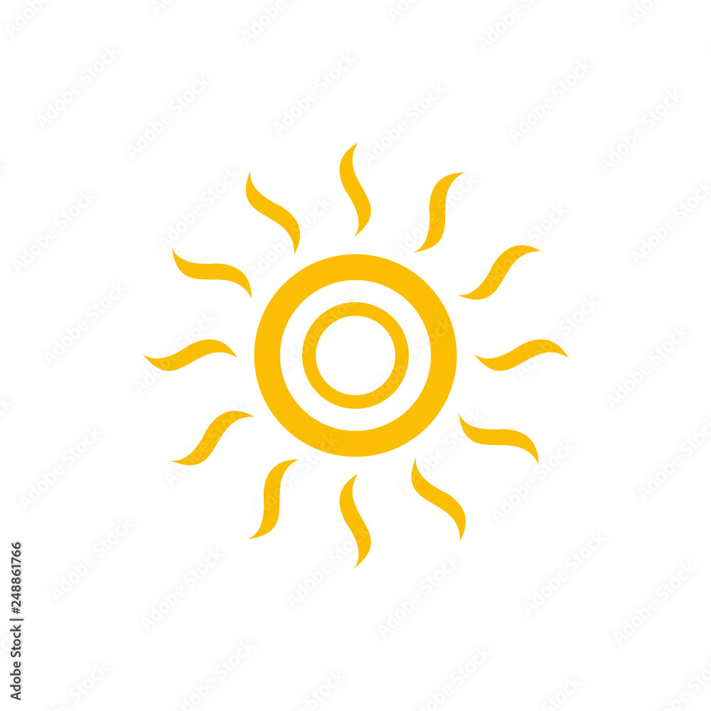 Sun symbols vector icon Sun symbols vector icon