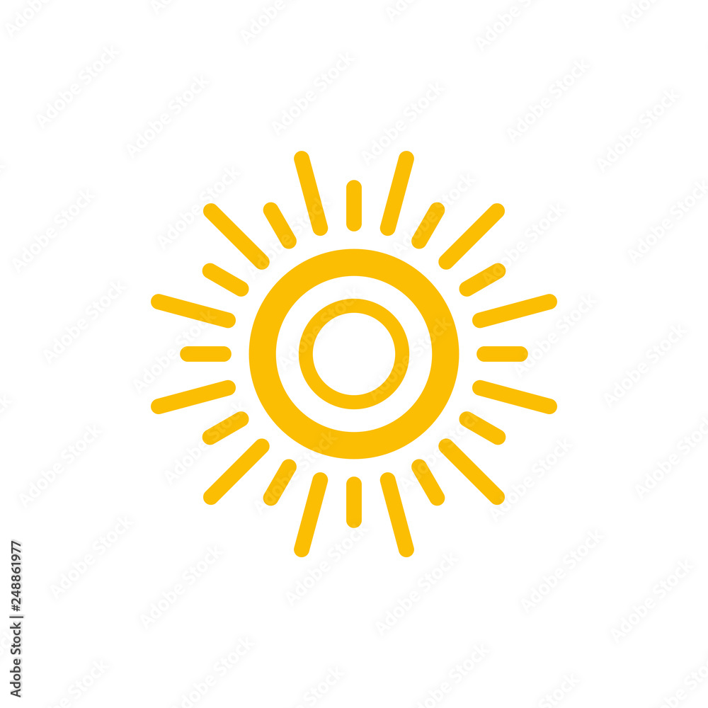 Fototapeta premium Sun symbols vector icon 