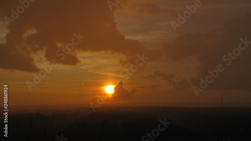 sunset in sky