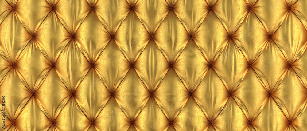 3d golden tufted background 3d golden tufted background
