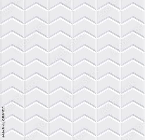 White seamless tiles texture. Modern volumetric pattern. Vector illustration