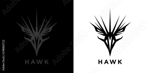 Valokuvatapetti Abstract style eagle logo template design