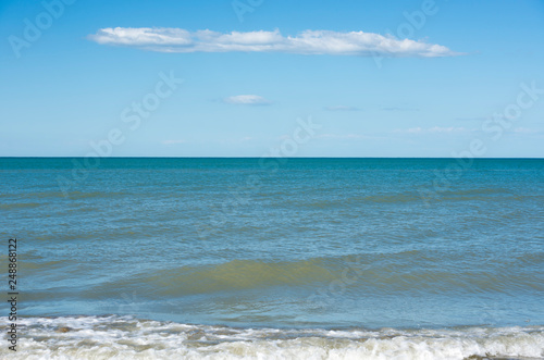 Sea with Cloud and Waves in Italy.
