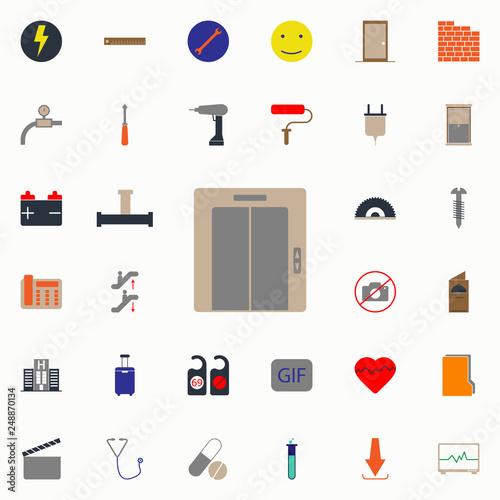colored cardiograph icon. Web icons universal set for web and mobile