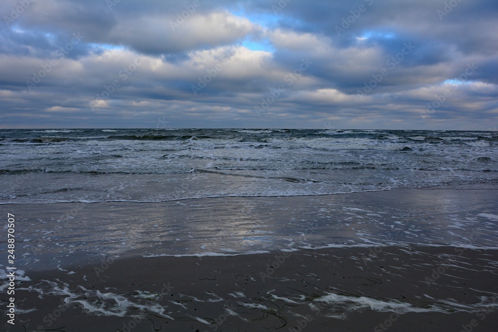 stormy clouds over the sea