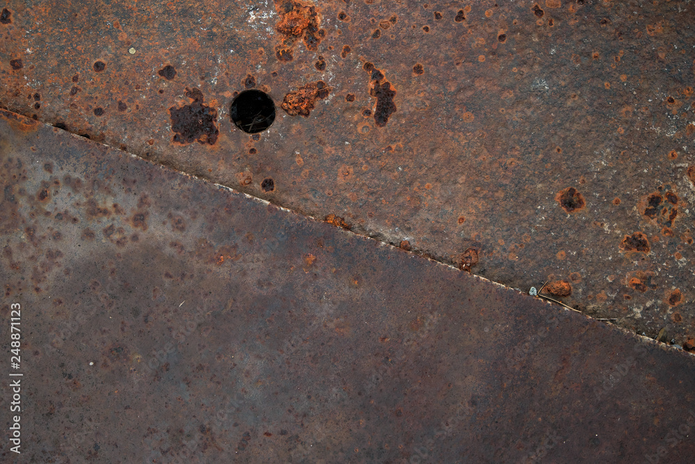 Old rustic metal sheet closeup, grunge texture Old rustic metal sheet closeup, grunge texture