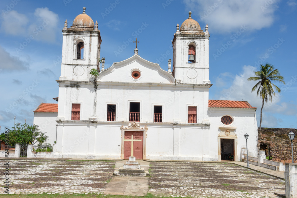 Nossa Senhora do Carmo church colonial architecture in Alcantara, Brazil