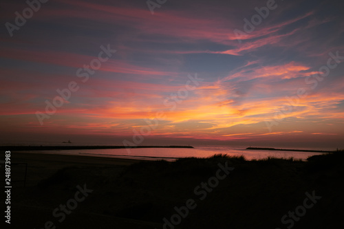 sunset over sea