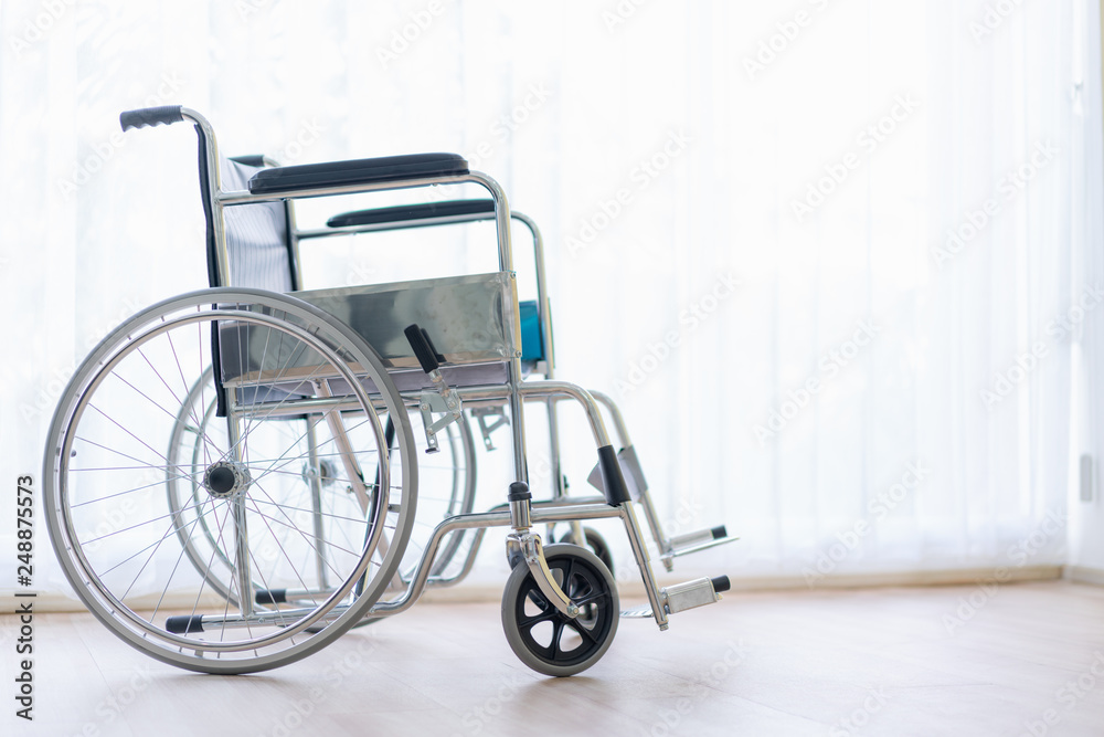 Wheelchair in medical office.