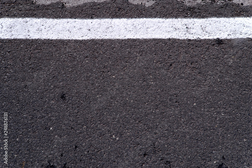 Asphalt with white line