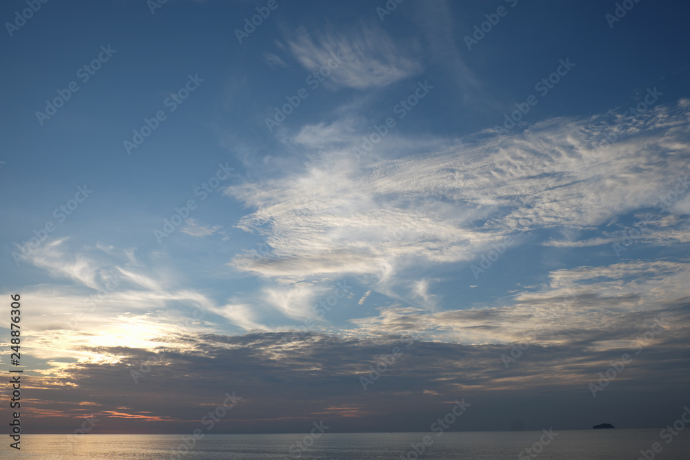 Fototapeta premium blue sky and clouds nature background