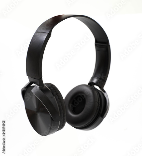 headphones earphones realistic black headphones
